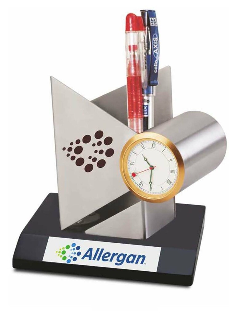 Premium Pen Stand With Clock